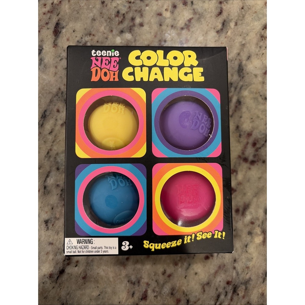 Authentic Nee Doh Teenie Color Change Squeeze Toy Set 4 Pack Brand new
